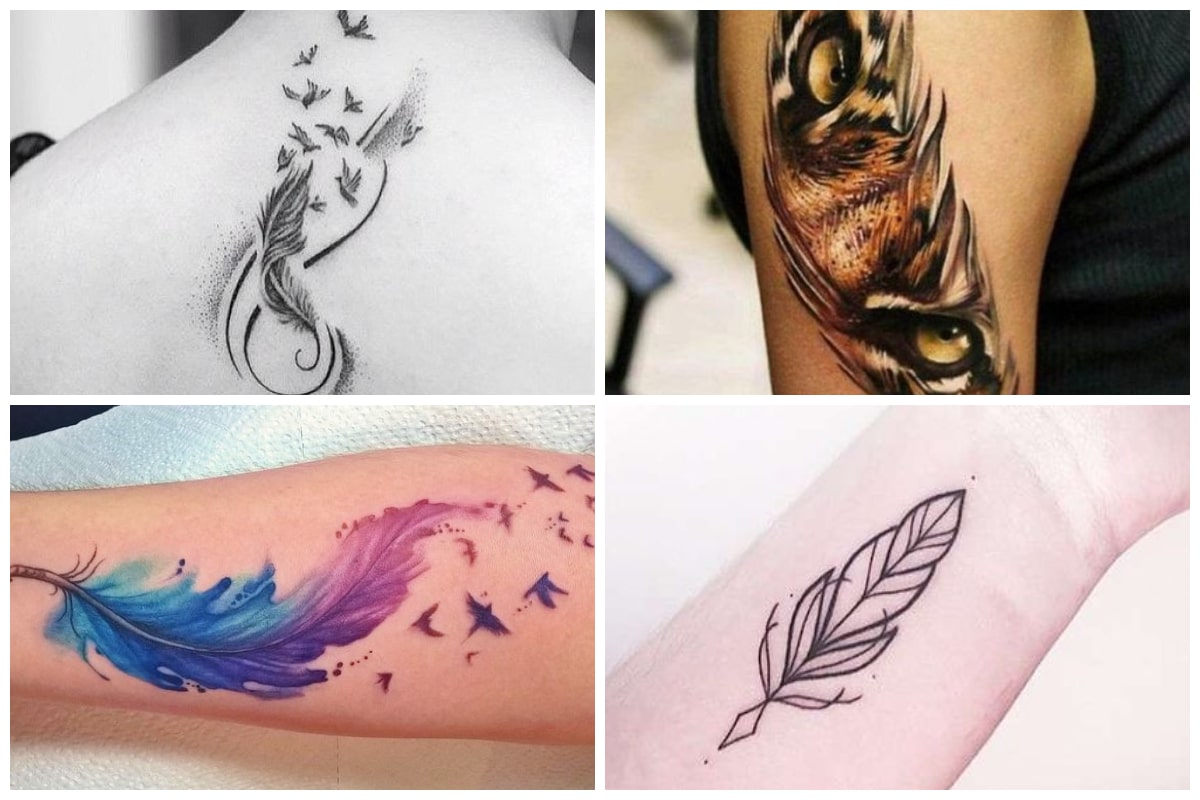 Unique feather tattoo designs