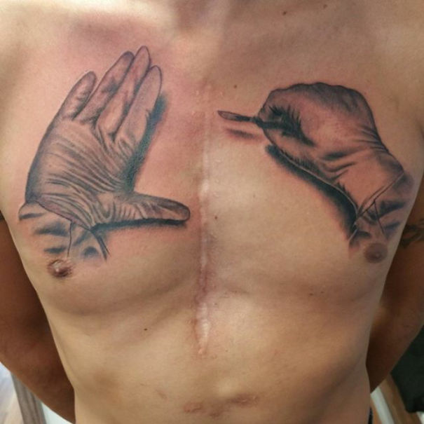 55 Incredible Scar Tattoo Cover Ups | Inspirationfeed