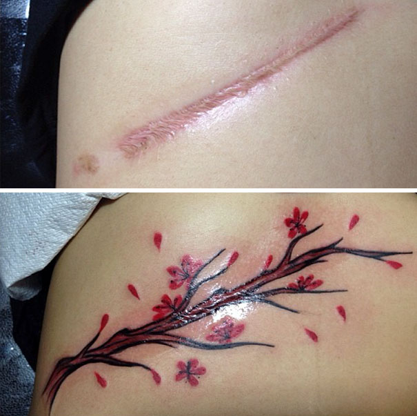 55 Incredible Scar Tattoo Cover Ups - Inspirationfeed