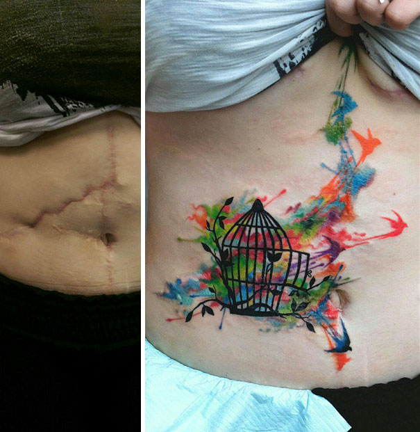 55 Incredible Scar Tattoo Cover Ups Inspirationfeed