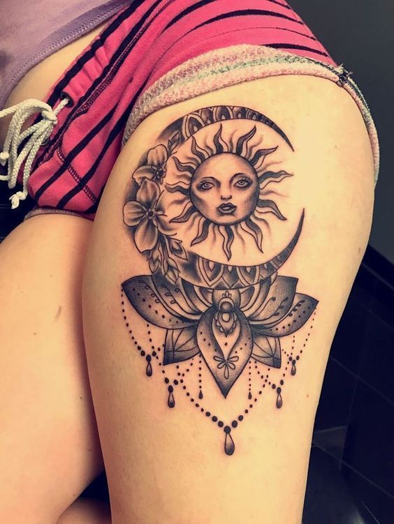 25 Gorgeous Sun and Moon Tattoo Designs Suitable for Anyone