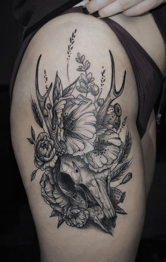 elephant thigh tattoo tumblr