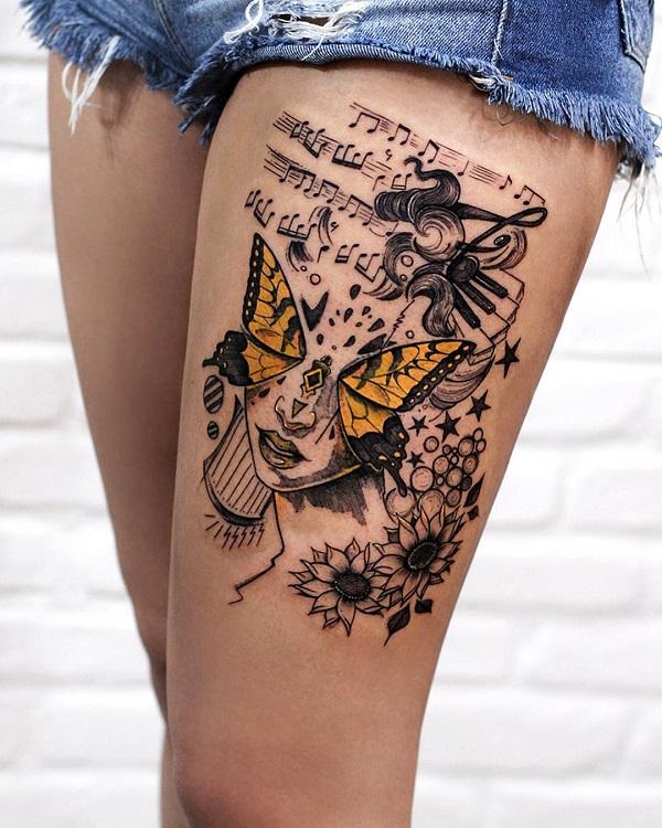 The Most Impɾessive And Seductive CoƖlection Of ThigҺ Tattoo Designs For Women Congnghedaiviet 