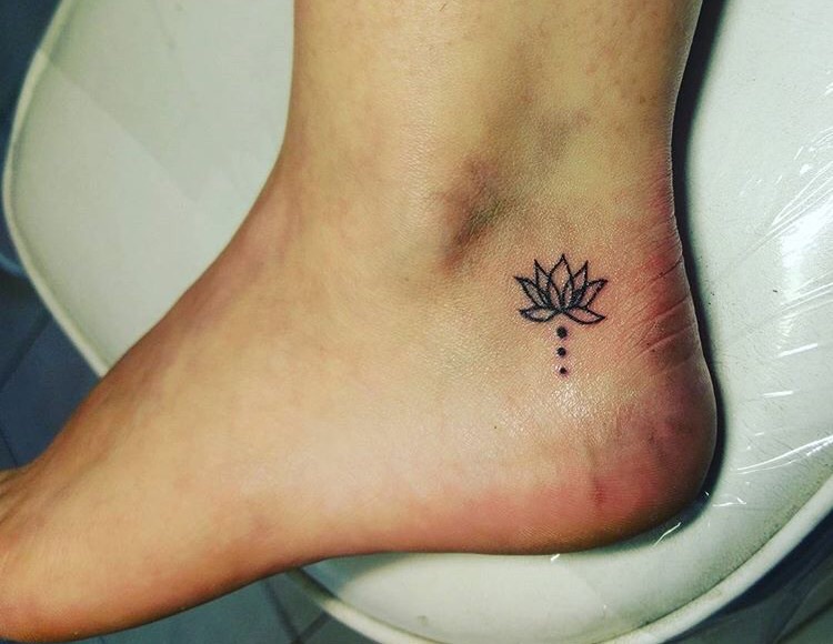 Foot Flower Tattoos Lotus Foot Tattoo  照片图像