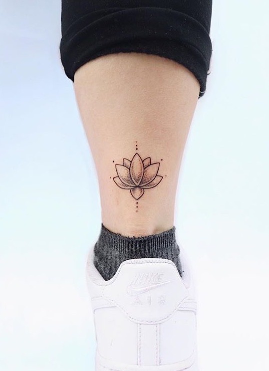 35 Cute Lotus Tattoos On Ankle  Tattoo Designs  TattoosBagcom