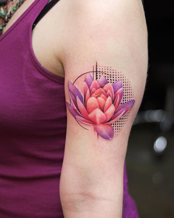 lotus flower bomb tattoo