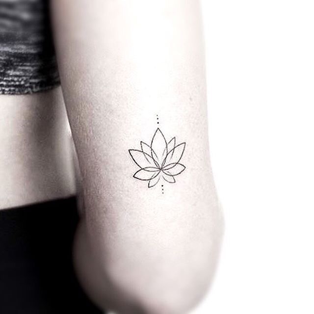 minimalist lotus tattoo newtattooqiqi  KickAss Things