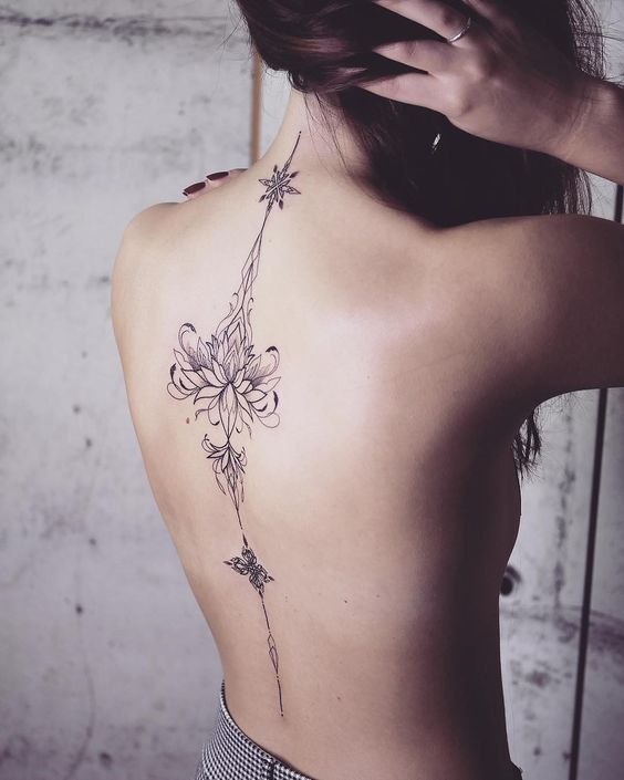 unique spine tattoo ideas flowersTikTok Search