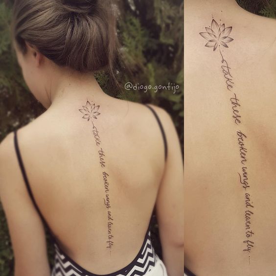 tattoo tattooartist femaleartist spinetattoo flowertattoo flower   TikTok