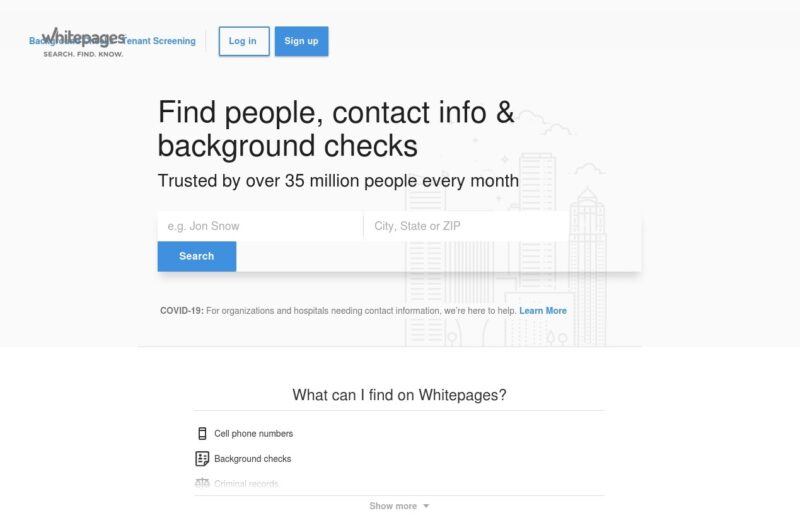 whitepages reverse number search