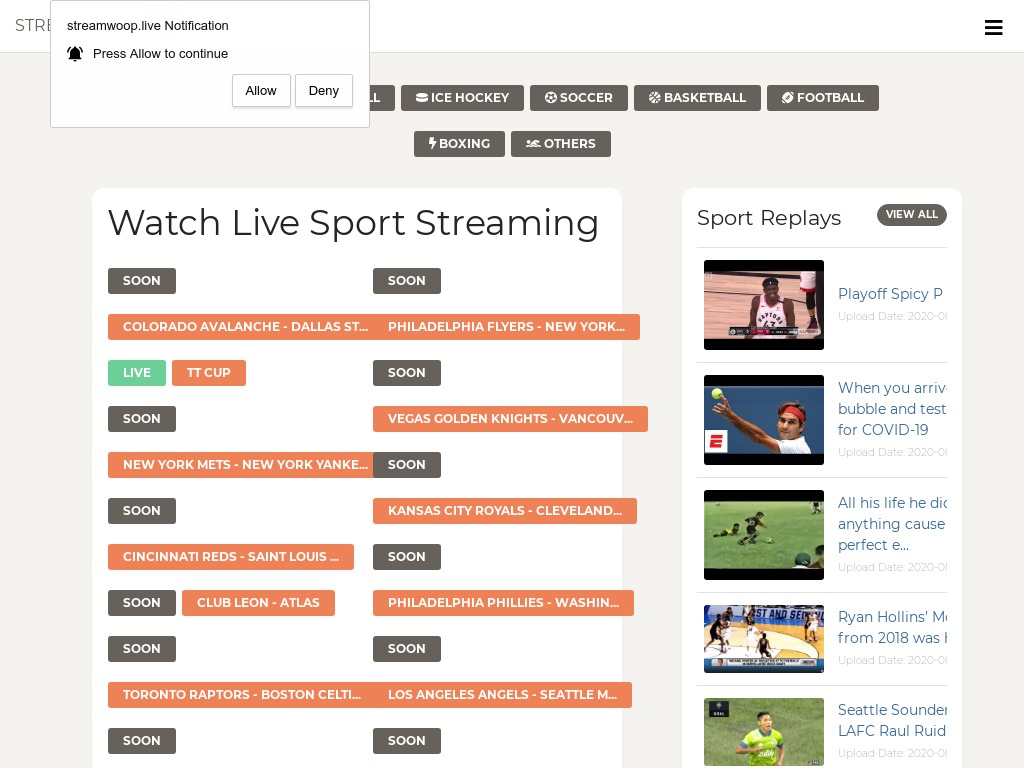 best free live sports streaming sites 2019