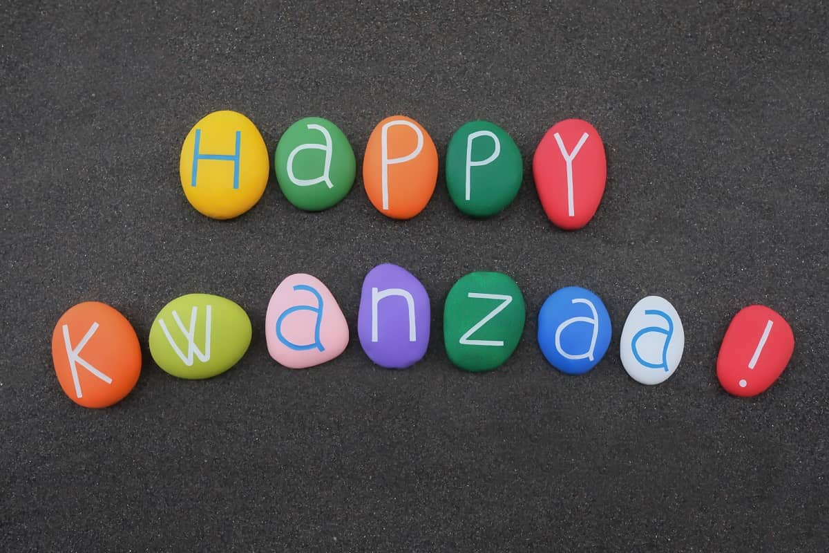 Happy Kwanzaa, African-American cultural celebration in the US