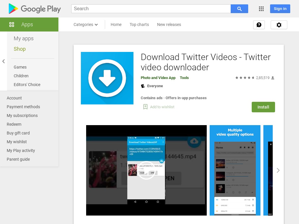 Download Twitter Videos