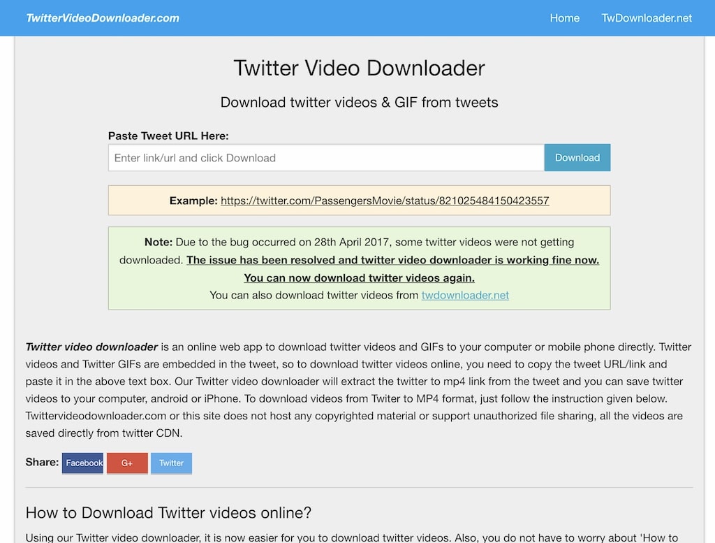 7 Top Quality Twitter Video Downloaders (Videos and GIFs) | Inspirationfeed