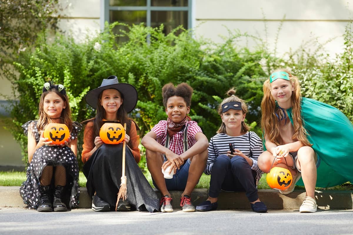 Halloween party outdoors