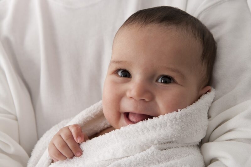 Portrait of a happy baby boy