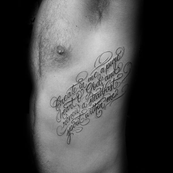 tattoos on chest for men bible verses