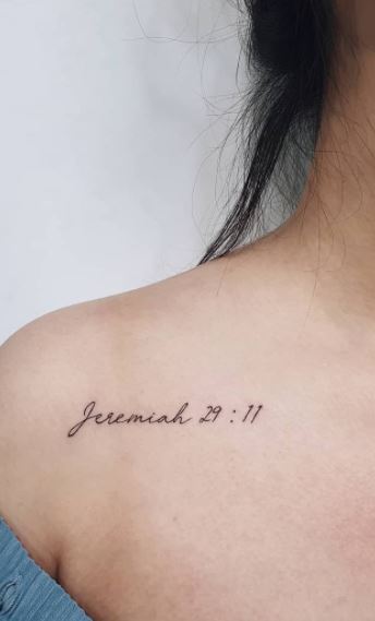 Hebrews 111 tattooed on the wrist