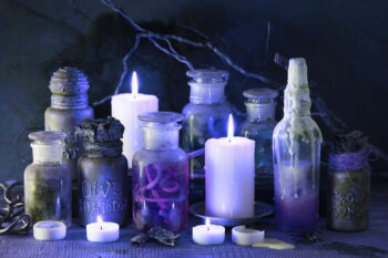 witch apothecary jars magic potions halloween decoration