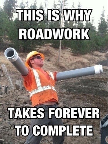 Construction Works Noise Funny Meme Social Stock Photo 1936443034